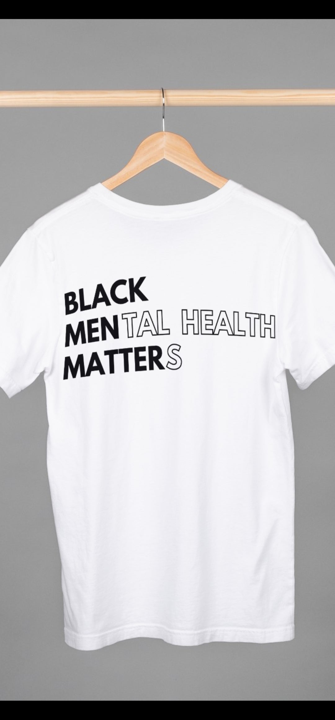 Black Men Matter: Black Mental Health Matters T-Shirt, Hoody or Sweatshirt.