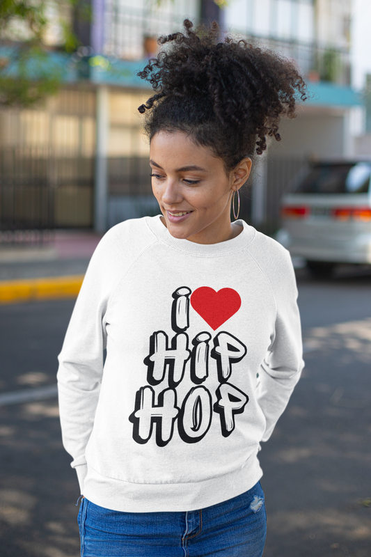 I love hip-hop black and white graphic T-shirt, Sweatshirt or Hoody