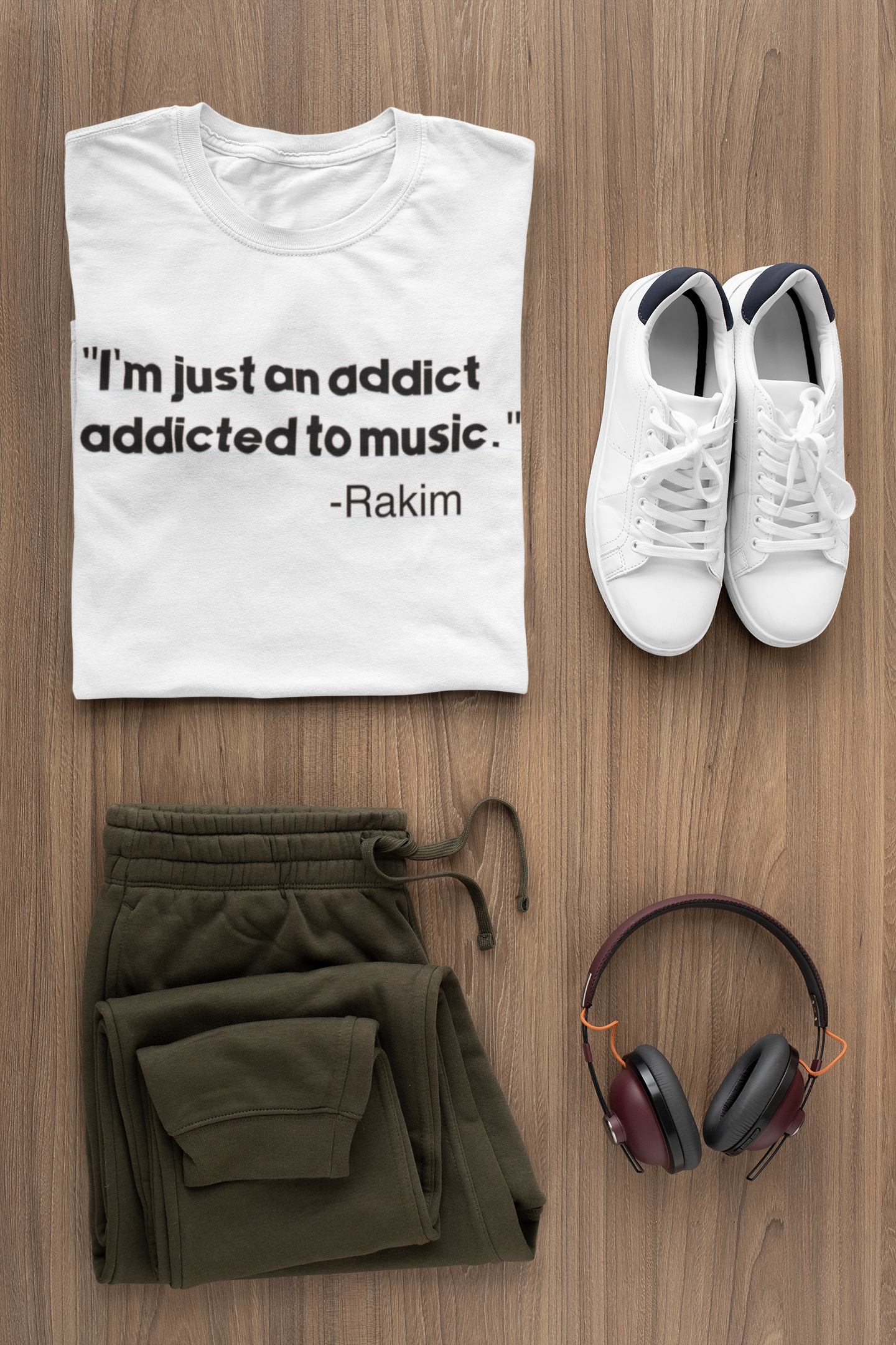 Rakim I'm just an addict Short Sleeved T-Shirt