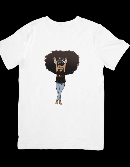 Black History: Women's Afro Doll Free-ish Juneteenth T-Shirt, Hoody or Sweatshirt.