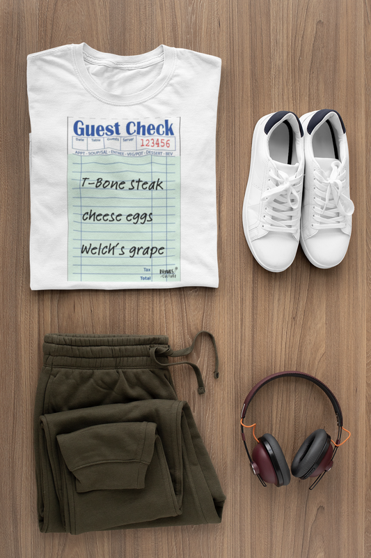 T-bone steak, cheese eggs and welch's grape guest check T-shirt, Hoody or Sweatshirt