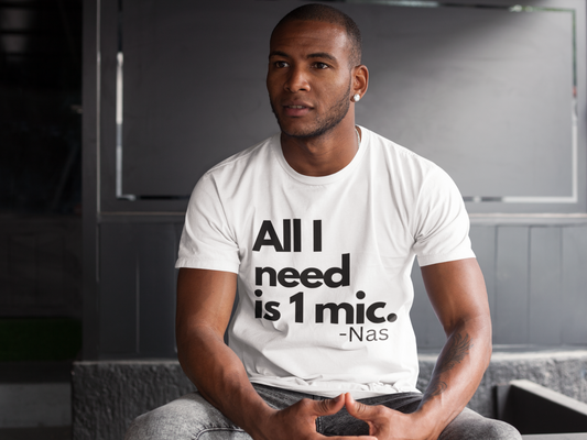 All I need is 1 mic (text) T-Shirt, Hoody or Sweatshirt.